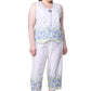 Border Print Sleeveless 100% Cotton Floral  Plus Size PJs - La Cera