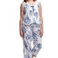 100% Cotton PJs-  Blue and White Floral Print - La Cera