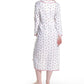 La Cera 100% Cotton Knit Mistletoe Print Nightshirt