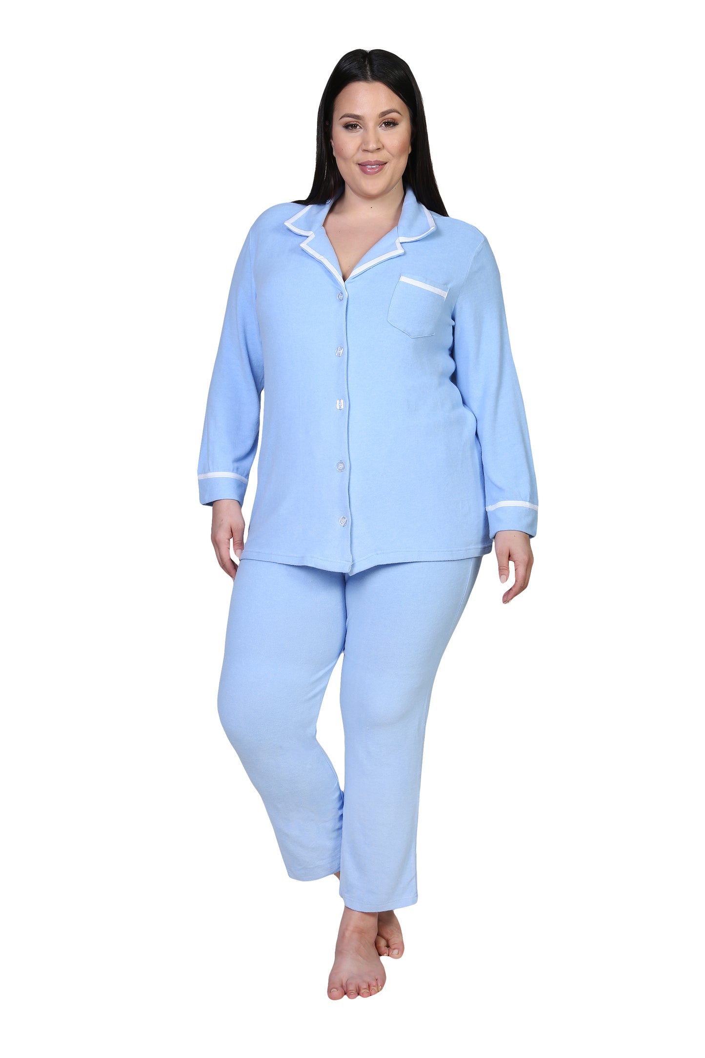 Conjunto de pijama a medida de talla grande The Comfort Collection