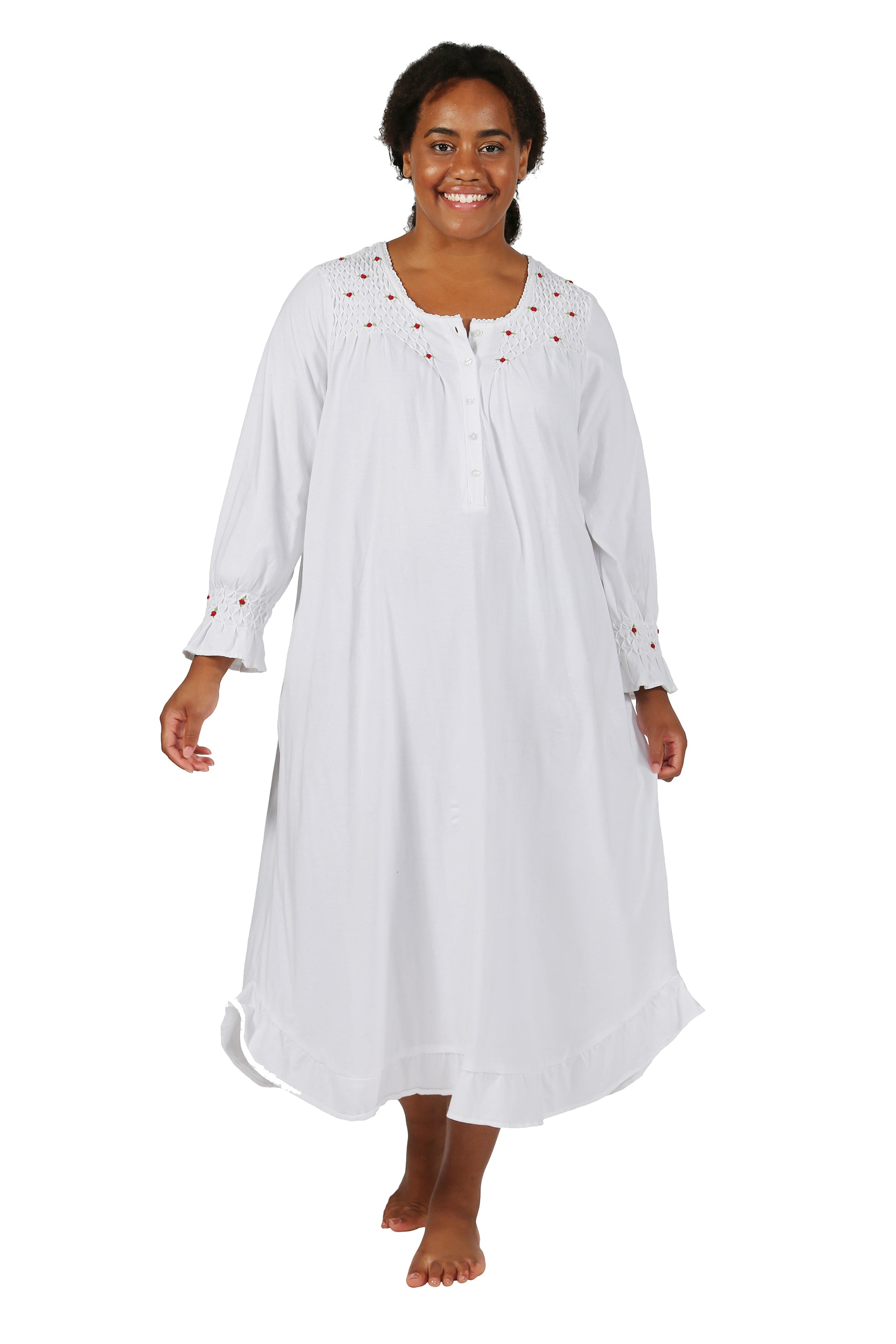 Cotton Knit Plus Size Gown - La Cera