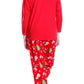 La Cera Holiday Pattern Pajama Set - La Cera