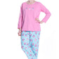 Owl Print Flannel Pajama Set - La Cera