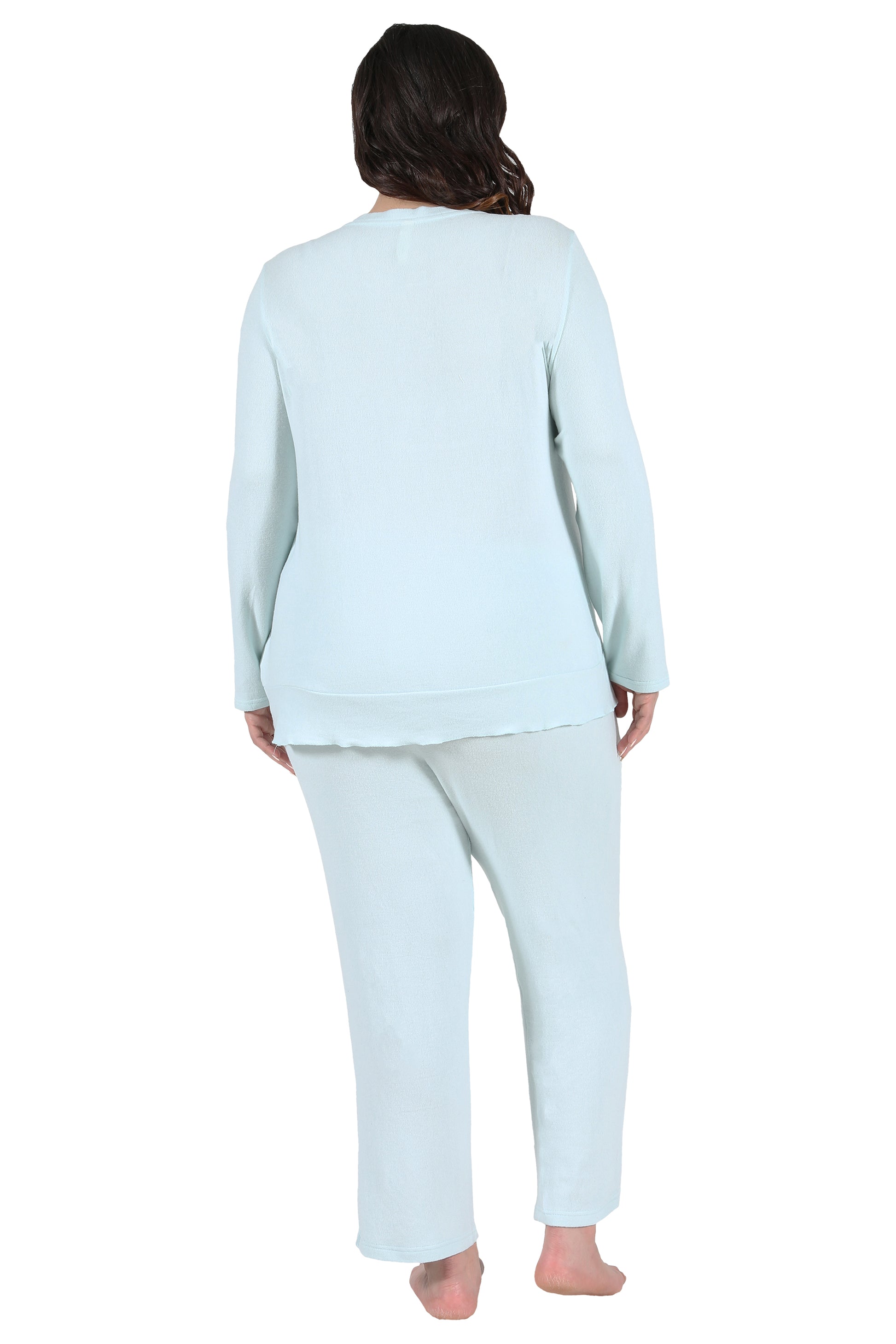 The Comfort Collection Plus Size Snap PJ Set - La Cera