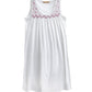 La Cera Plus Size 100% Cotton Knit Smocked Chemise