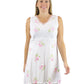Floral Printed Cotton Knit Chemise