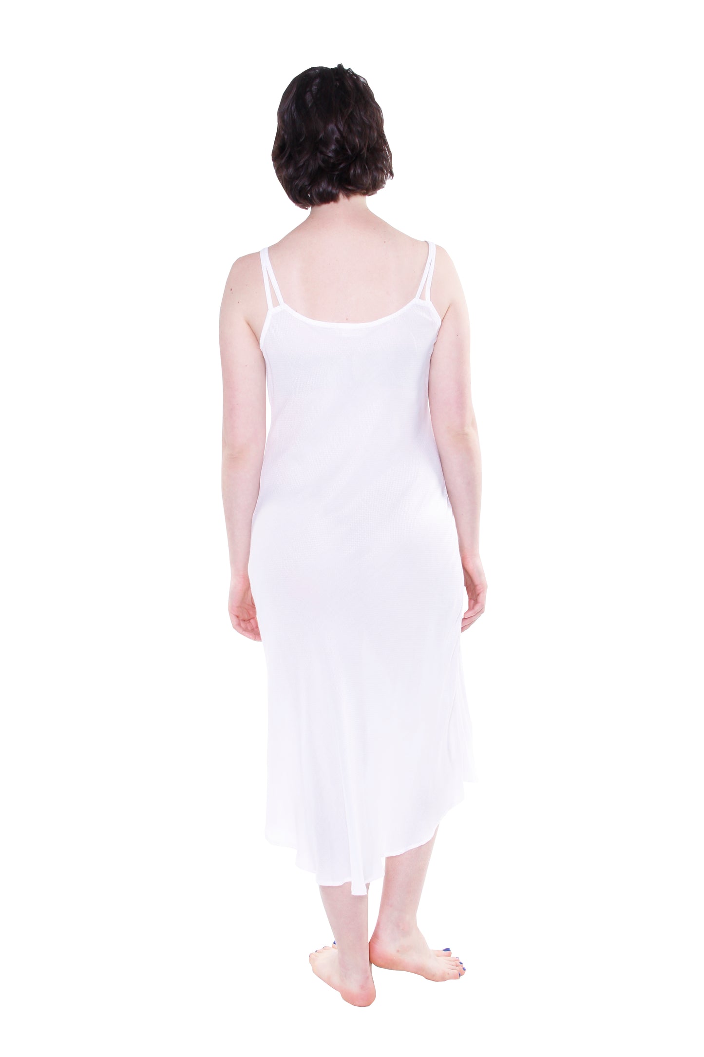 White Rayon Gown - La Cera