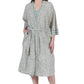 La Cera Cotton Wrap Robe