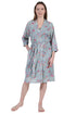 La Cera Cotton Wrap Robe - La Cera