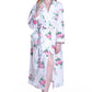 Flannel Floral Plus Size Robe - La Cera
