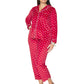 La Cera Sheered Minky Fleece PJ Set