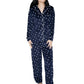 La Cera Sheered Minky Fleece PJ Set