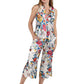 Satin Floral Multi Colored Lounge Set