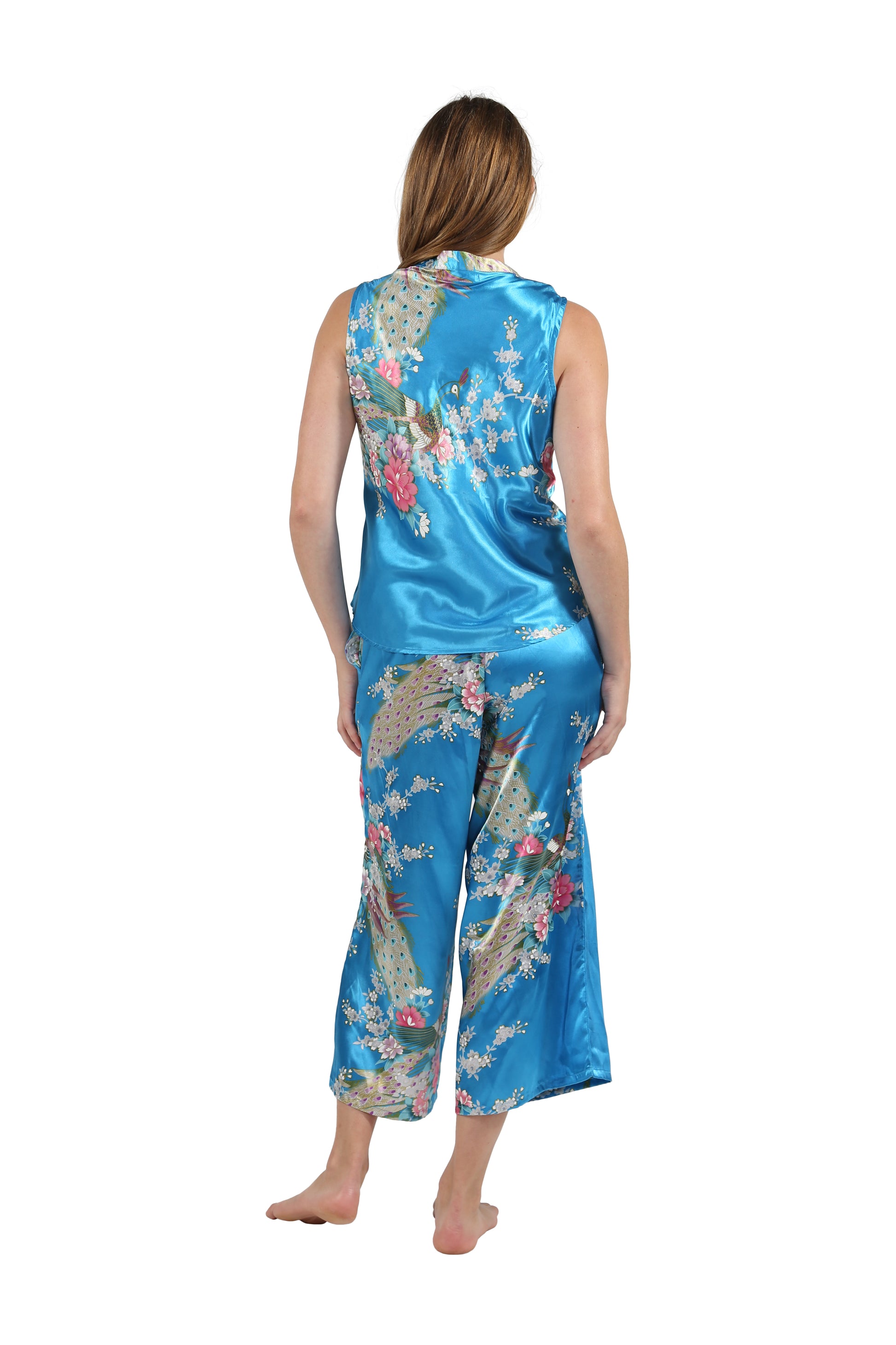Satin Floral Lounge Set - La Cera