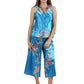 Satin Floral Lounge Set - La Cera