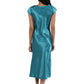 Satin Cap Sleeve Gown - La Cera