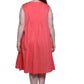 La Cera 100% Cotton Sleeveless Dress with Hem Embroidery - Plus Size - La Cera