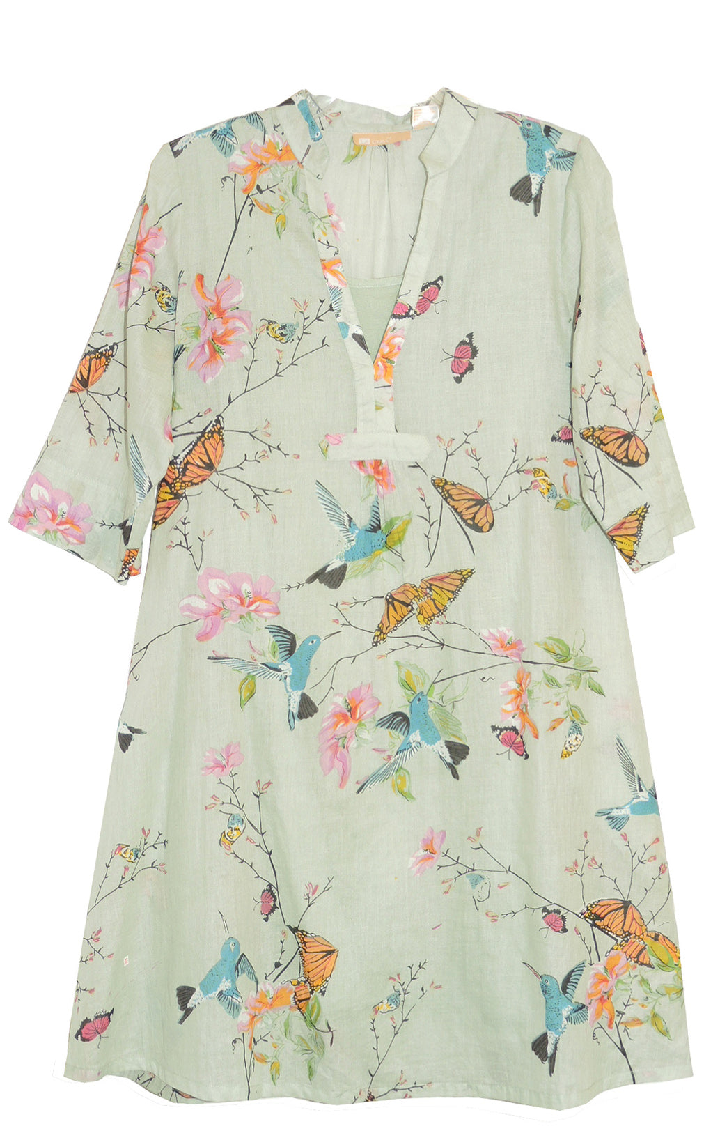 Floral Hummingbird Plus Size Sundress - La Cera