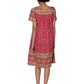 La Cera Short Sleeve Elegant Floral Printed Dress - La Cera