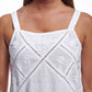 Linen Sleeveless Embroidered Dress - La Cera
