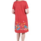 La Cera Novelty Floral Butterfly Print Short Sleeve Plus Size Dress