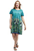 La Cera Novelty Paisley Print Short Sleeve Dress - La Cera