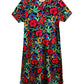 La Cera Printed 100% Cotton Knit A-Line Dress