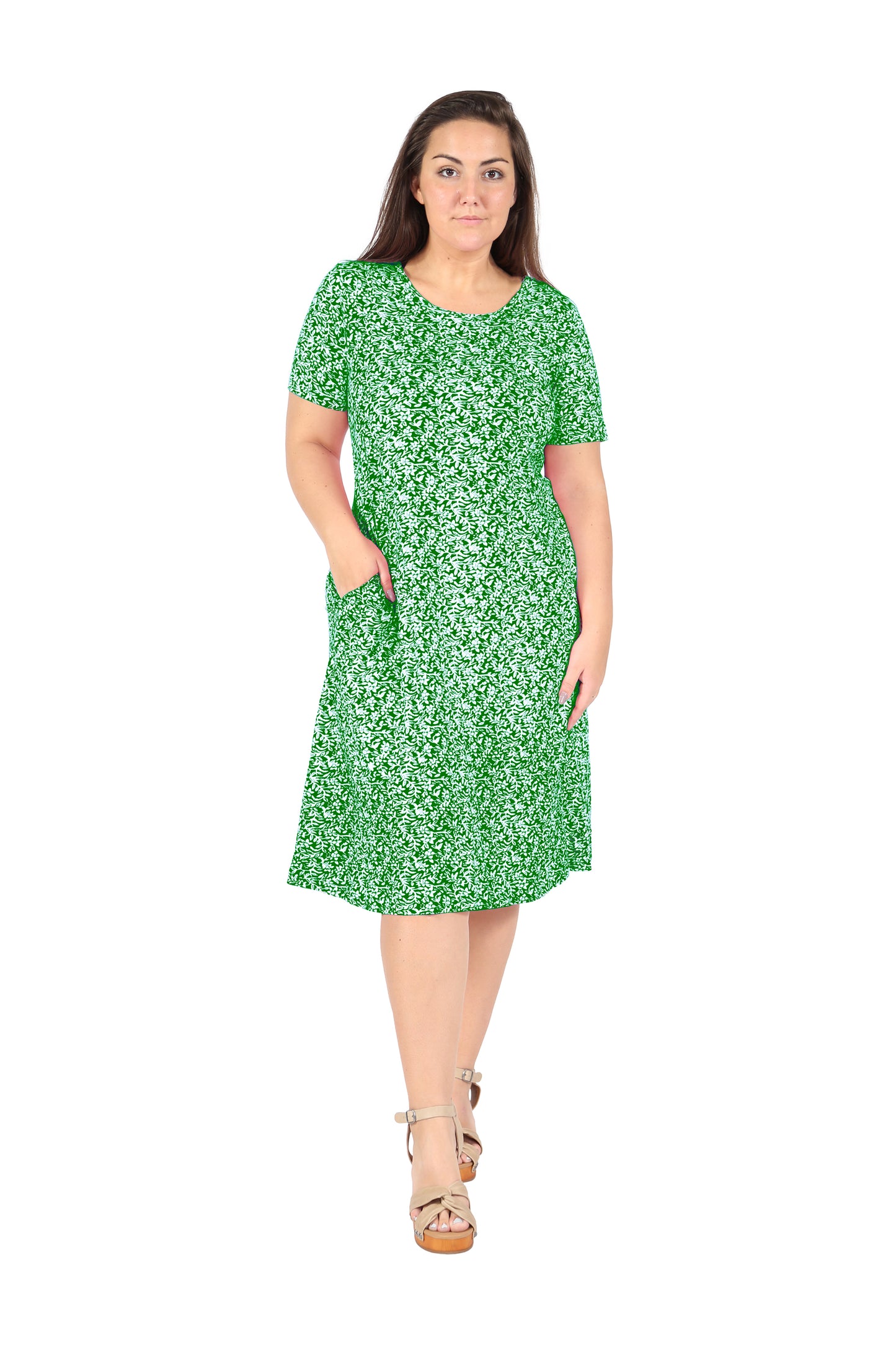 La Cera Plus Size A-Line Knit Dress - La Cera