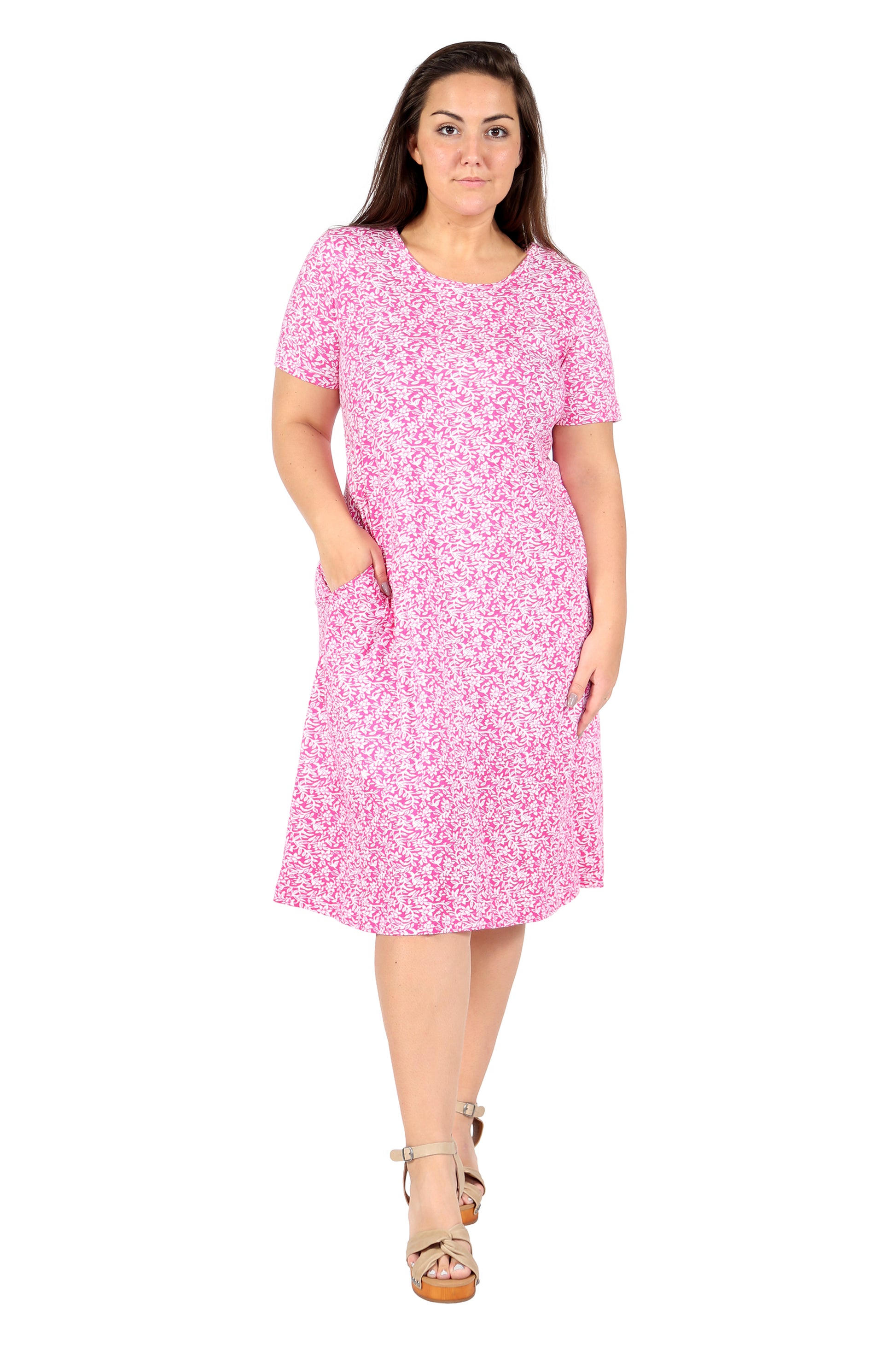 La Cera Plus Size A-Line Knit Dress - La Cera