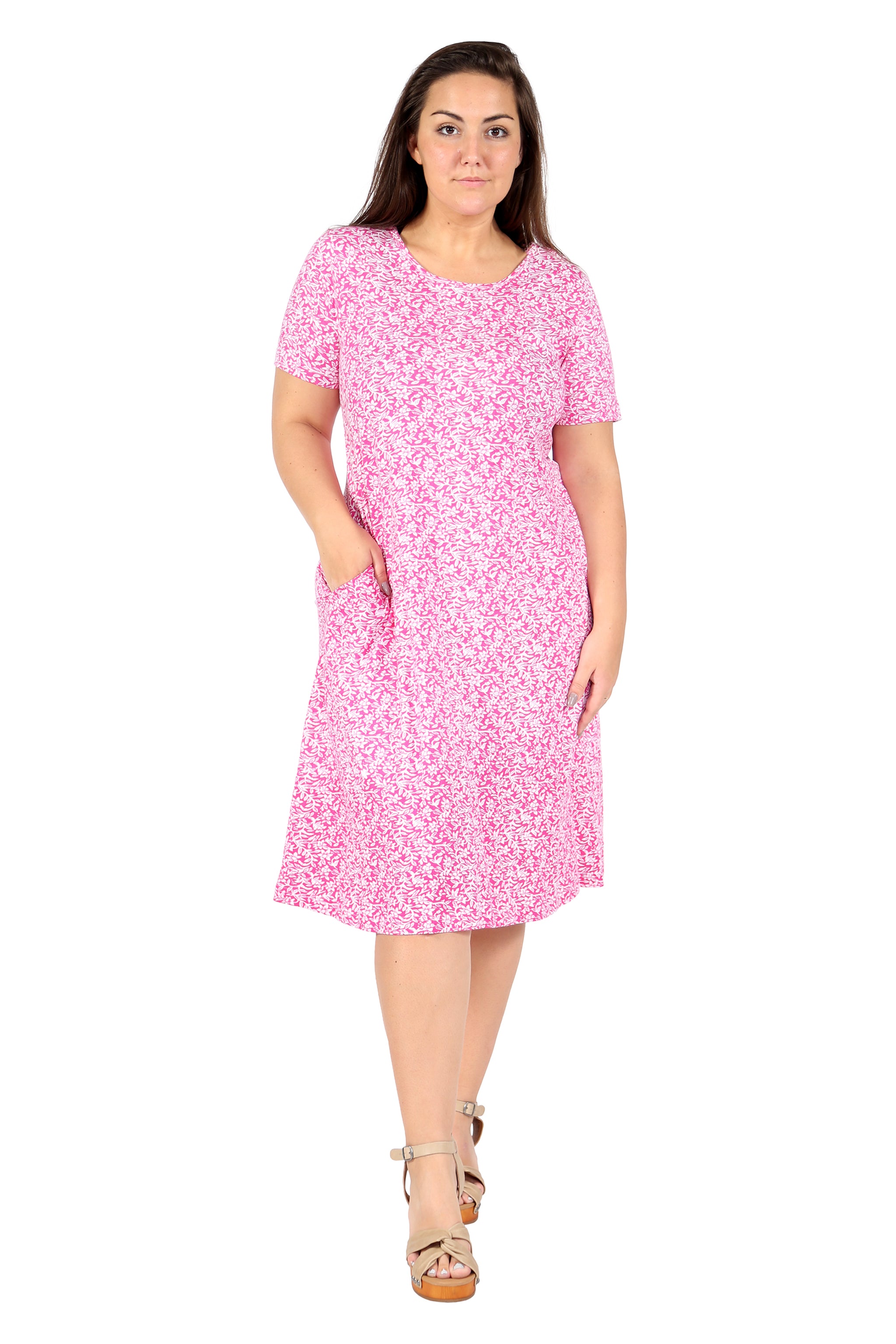 La Cera Plus Size A-Line Knit Dress - La Cera