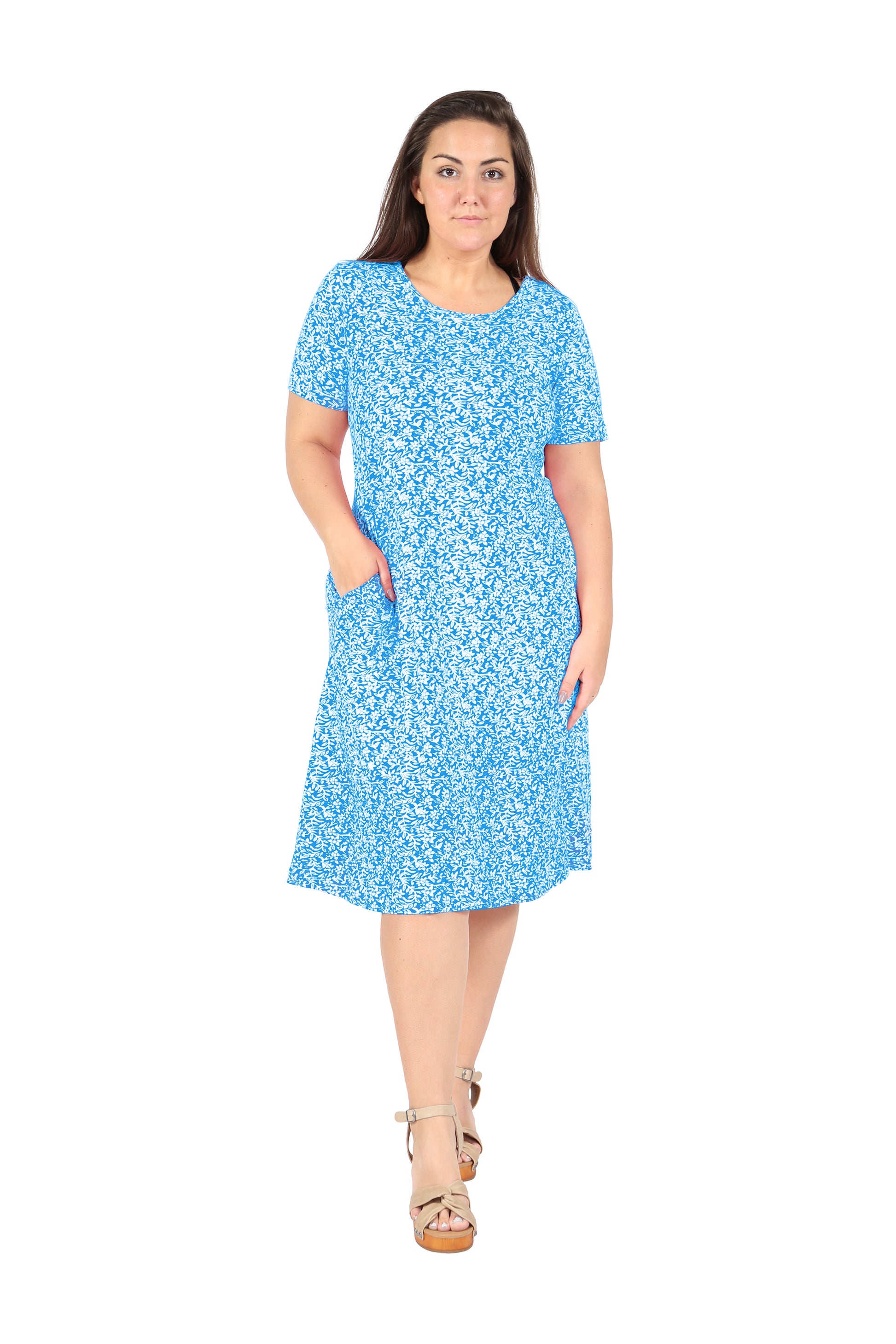 La Cera Plus Size A-Line Knit Dress - La Cera