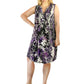 La Cera Plus Size Pleat Front Sleeveless Cheetah Print Dress