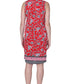 Sleeveless Dress With Border Print - La Cera