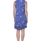 Sleeveless Dress With Border Print - La Cera