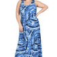 La Cera Paisley Tie Dye Print Plus Size Maxi Dress - La Cera