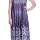 La Cera Border Print Sleeveless Printed Maxi Dress