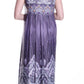 La Cera Border Print Sleeveless Printed Maxi Dress