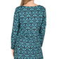 La Cera Baroque Print Pullover Tunic Top