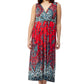 La Cera Sleeveless Paisley Printed Maxi Dress - La Cera
