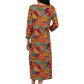 La Cera Knit Foliage Printed Dress - La Cera