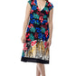 La Cera Multi Print Cross-Over Front Dress - La Cera
