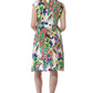 La Cera Paisley Floral Print Sleeveless Dress