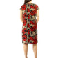 Pleat Front Midnight Roses Dress