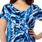 La Cera Paisley Tie Dye Print Short Sleeve Dress