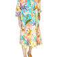 La Cera Tropical Floral Printed Button-Down Shirt Dress - Plus Size - La Cera