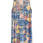 La Cera Sleeveless V-Neck Artistic Floral Dress - La Cera