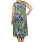 Vestido floral artístico sin mangas con cuello en V La Cera - Talla grande