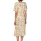 La Cera Button Front Short Sleeve Dress