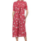 La Cera Button Front Short Sleeve Dress