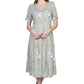 Garden Bouquet Rayon Button Front Dress